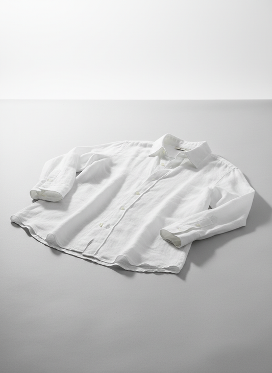 Mediterranean Breeze Linen Button-Down